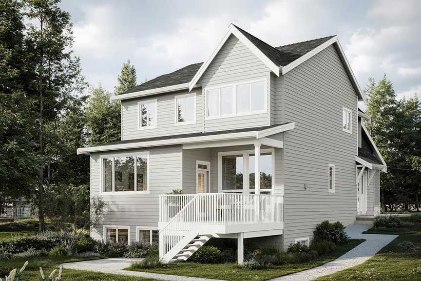 The Solstice Design - Rear Elevation